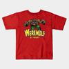 Boys Girls Soft Cotton Graphic Tees Werewolf Breathable Daily School Wear Kids T-Shirts