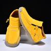 Women's Plus Size Casual Slip-On Leather High-Top Shoes: Stylish Outdoor Spring Footwear