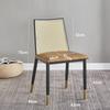 Nordic Wicker Chair with Soft Cushion - Cafe Leisure Wrought Iron Dining Chair