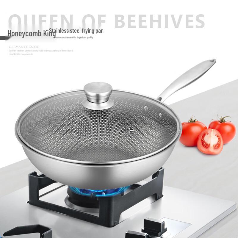 Wok nid d'abeille en acier inoxydable Faust