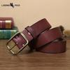 Pure Copper Pin Buckle Belt Men's Genuine Leather First Layer Cowhide Retro Casual Trend All-match Youth Jeans Belt