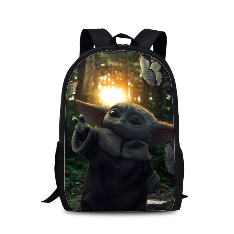 Mandalorian Grogu Batoh pro děti s dvojitým popruhem z odolného nylonového materiálu