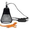 Adjustable Timer Reptile Heat Lamp with Mesh Cover for Pets