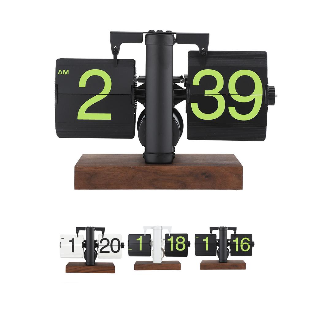 Digital  Clock Battery Powered Rotary Knob Adjust Single Sided Retro Mechanical  Clock 12h for Living Room