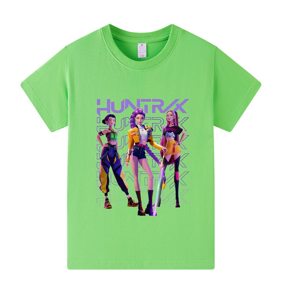 A1235 Kids Boys Girls Kpop Rumi Zoey Mira Print Short Sleeves T-shirt