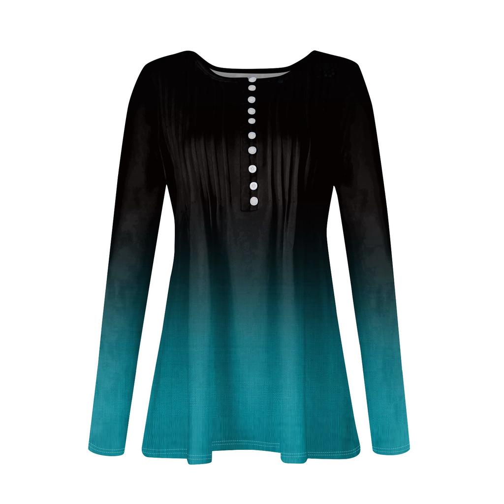 Long Sleeve Shirts For Women Fall Fashion Dressy Casual Blouses Trendy Pleated Tunic Tops For Leggings