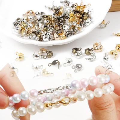 4*7mm 100PCS/Pack High Quality Calotte Clasp Beads Connector Jewelry Making Fitting Components Ball Chain Delicate DIY Jewelry Material