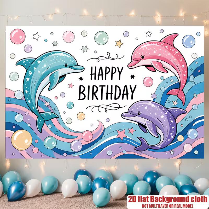 2D Rock Star Cats Happy Birthday Backdrop Photography Background 47.2x31.5inch/120*80cm