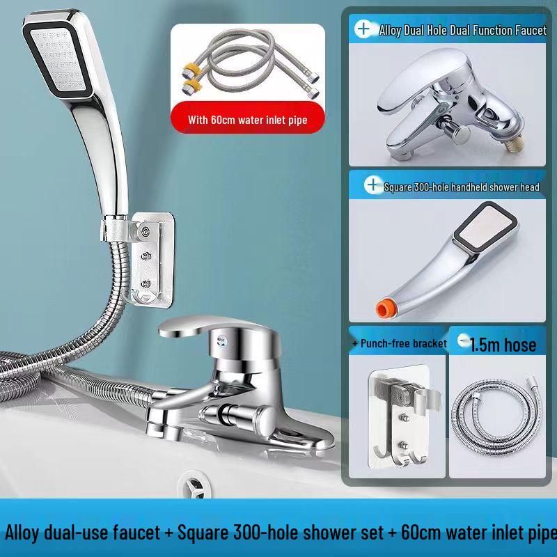 TLXT Wall-Mounted Basin Faucet with Shower Spray