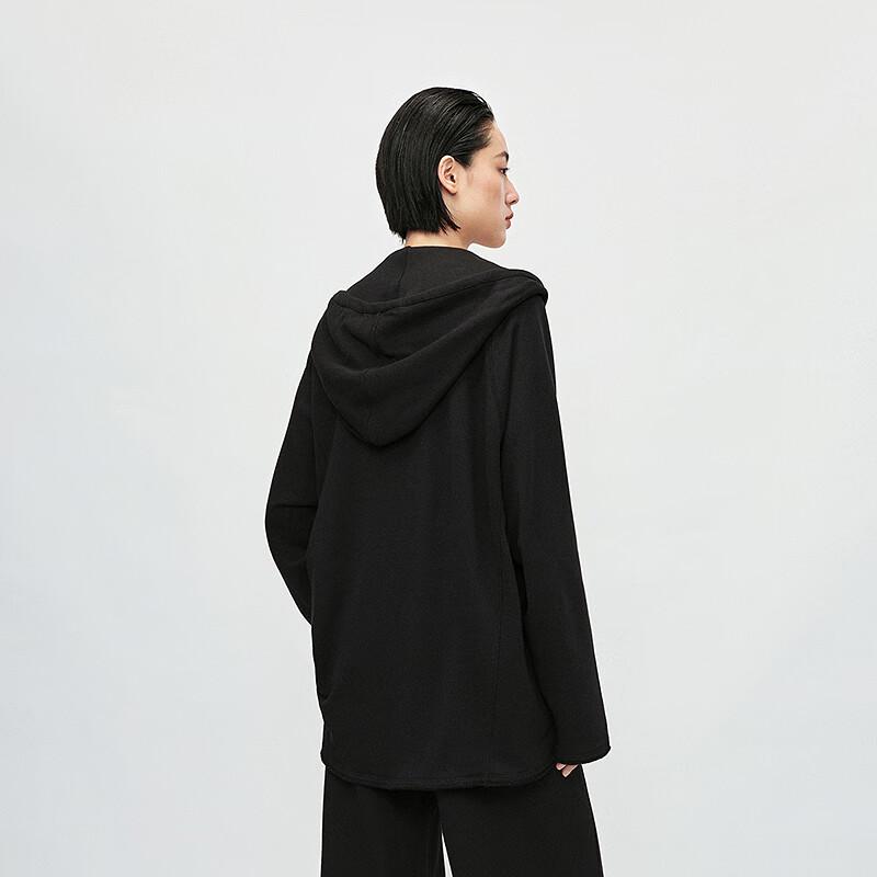 LESS 2025 Spring Loose-Fit Hooded Cardigan Sweatshirt 2P241410H