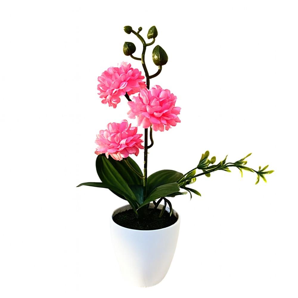 

Small Ball Chrysanthemum Artificial Flower Bonsai Plastic Simulation Plant Flower Arrangement рожевий червоний колір