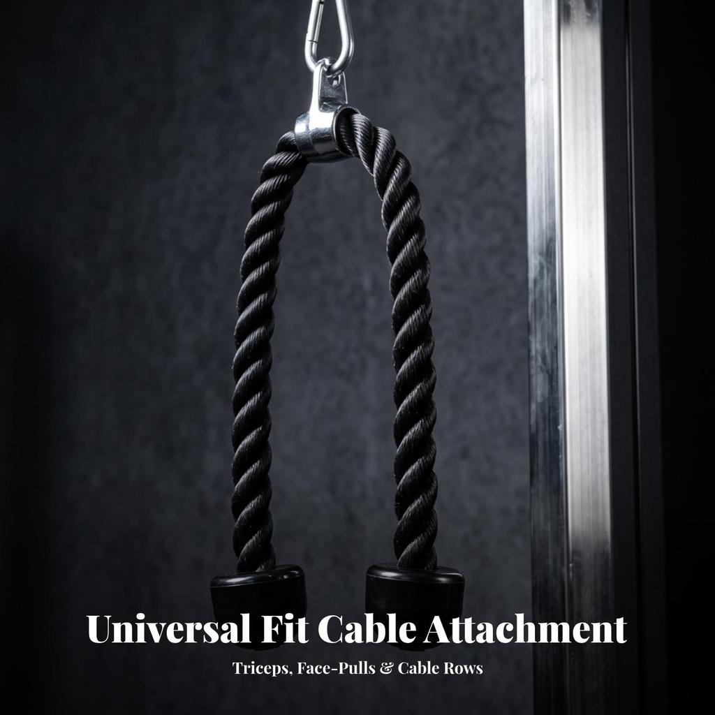 Tricep Rope Non-Slip Cable Attachment Coated for Bodybuilders