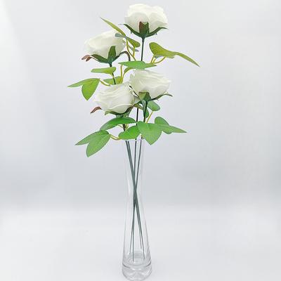 20Pcs 15/20/25/30/40Cm Artificial Green Flower Stem Diy Floral Material Handmade Wire Stem Accessoies For Wedding Home Decor