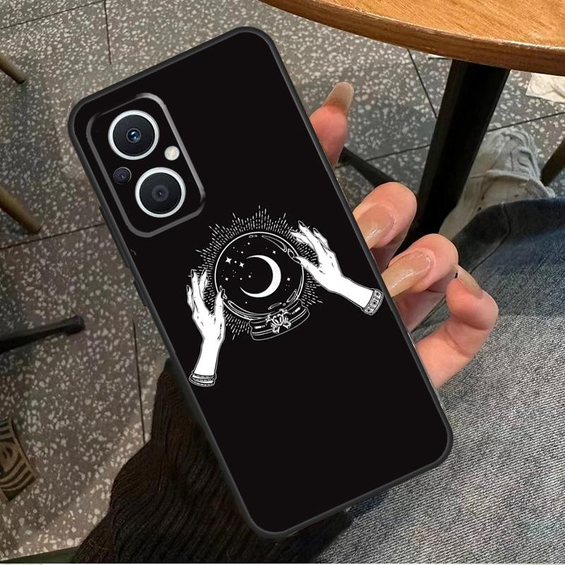 Fortune Telling Moon Stars Hands Art For OPPO Reno 10 11 12 13 14 Pro 7 8 Lite 8T 11F 12F 13F 14F OPPO Find X8 X9 X5 X6 Pro Case