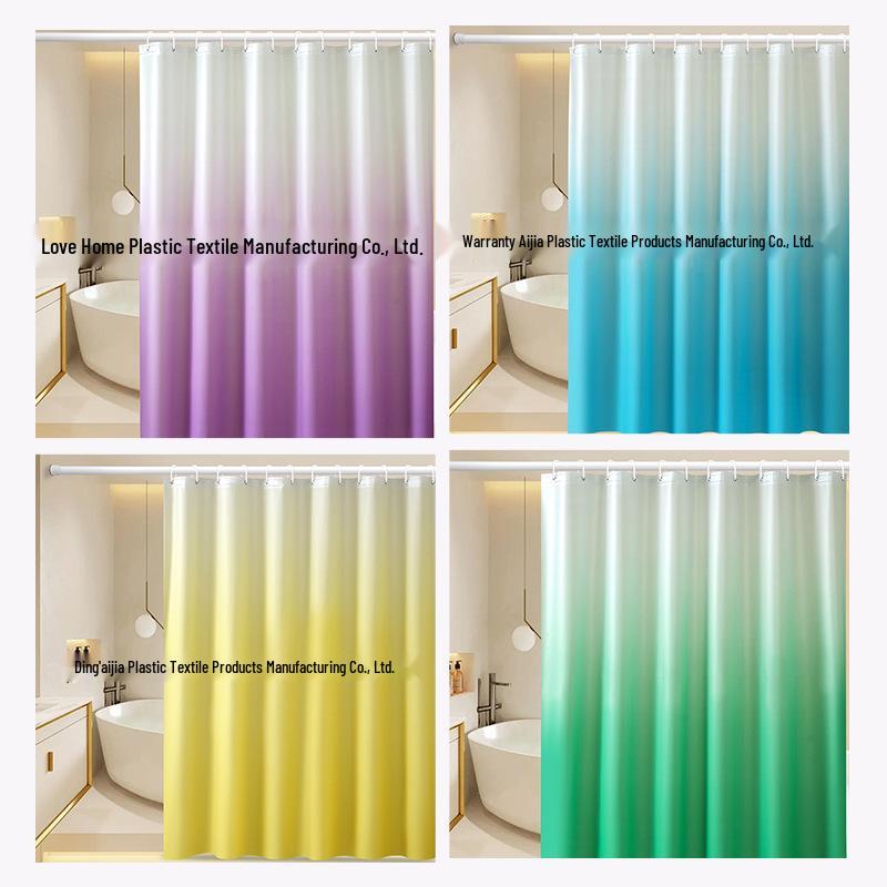 Gepunktete PEVA Bedruckte Wasserdichte Schimmelresistente Duschvorhang mit Haken