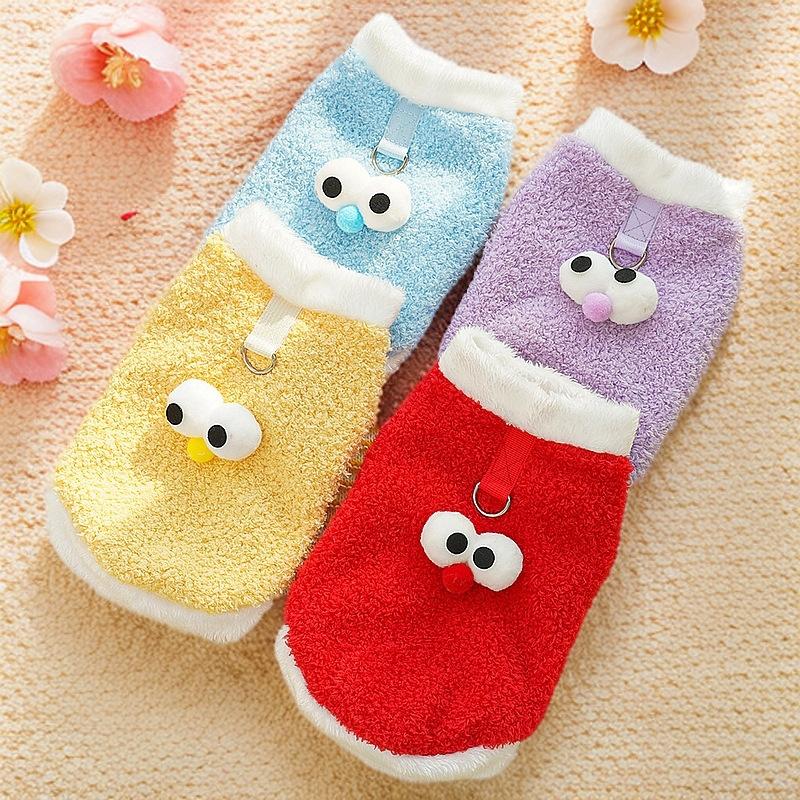 Fleece Thickened Kitten Hairless Cat Ginjila Pet Clothes Autumn and Winter Medium and Large Dog Supplies Corgi