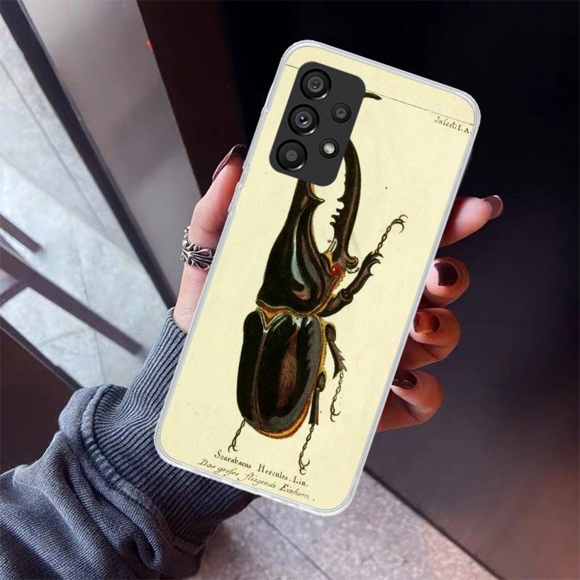 Bugs Bees Scientific Decomposition Phone Case For Samsung Galaxy A12 A52S A42 A32 A22 A51 A50 Note 20 Ultra 10 S10 Plus A71 A70
