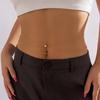 Women's metal chain belt double layer body chain casual rhinestone heart waist chain