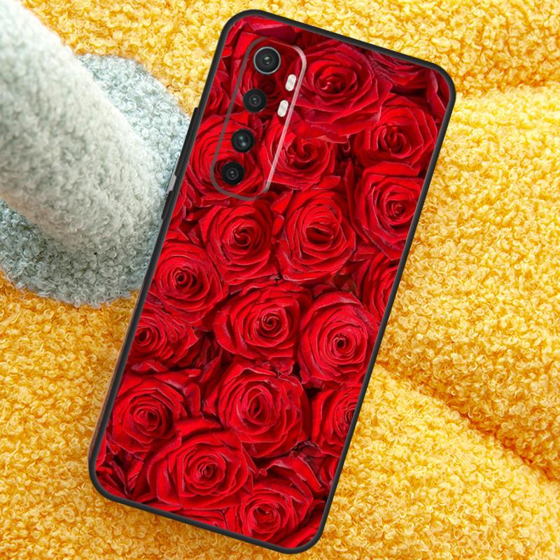 Beautiful Garden Red Roses Flowers Case For Xiaomi 15T 14T 13T 14 15 Ultra 17 Pro Max Cover For POCO F8 F7 F5 F6 X5 X6 X7 Pro