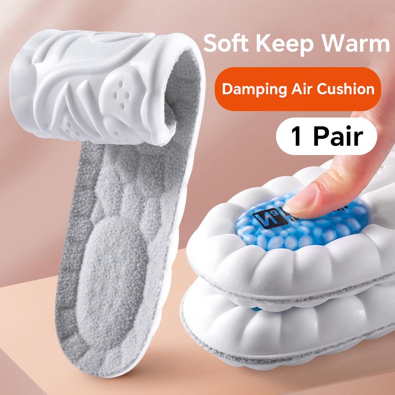 

NAFOING Зимние Теплые Плюшевые Стельки Женские Мужские Утолщенные Термо Стельки Самонагревающиеся Спортивные Вкладыши Мягкая Кашемировая Подкладка для Снежных Ботинок EU45-46(280mm) серый