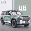 1:24 BYD YANGWANG U8 Spielzeugautos aus Metallguss, Miniatur-SUV mit Rückziehmechanismus, Musik, Licht und Gummireifen – ideales Geschenk für Kinder