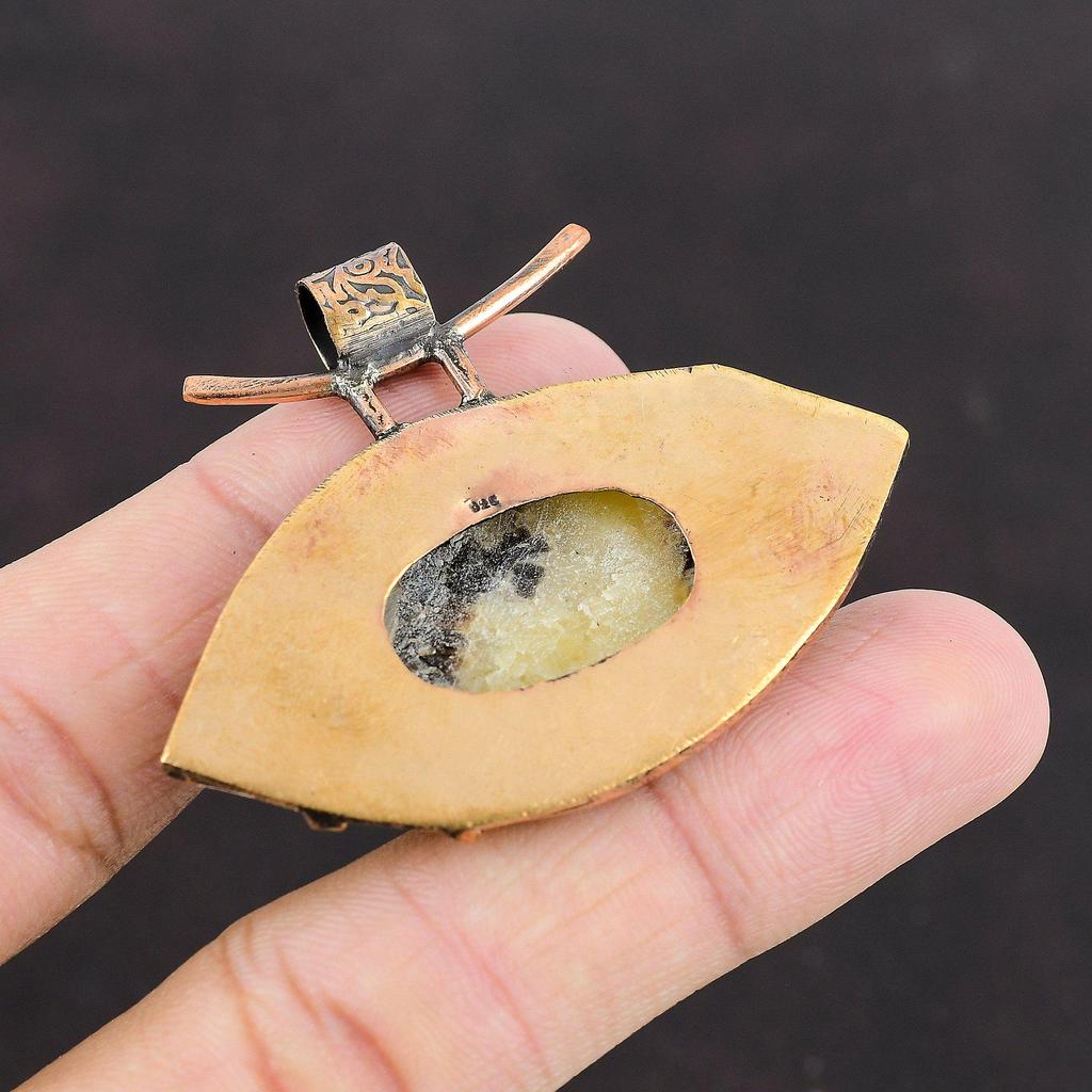 Septarian Pendant Copper Pendant Genuine Gemstone Pendant Special Occasion Gift Handmade Pendant Septarian Copper Jewelry Pendant For Women