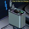 Car Charger Comes with Racing Atmosphere Light Dual Retractable Cables, USB Port, and Type-C Port for Super Fast Charging
