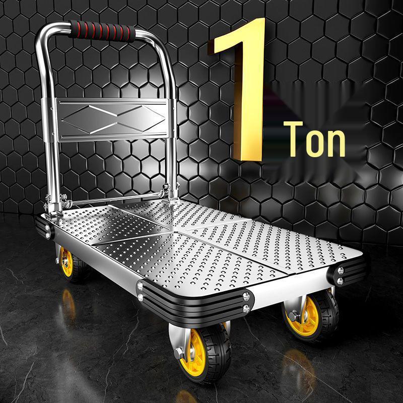 Steel Plate Portable Folding Hand Truck & Flatbed Trolley