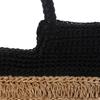 Mini tote bag with contrasting knit pattern