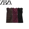 Jnleaog Autumn New Women's Clothing Fashion Style French Design Ruched Decoration Short Dress 3067260