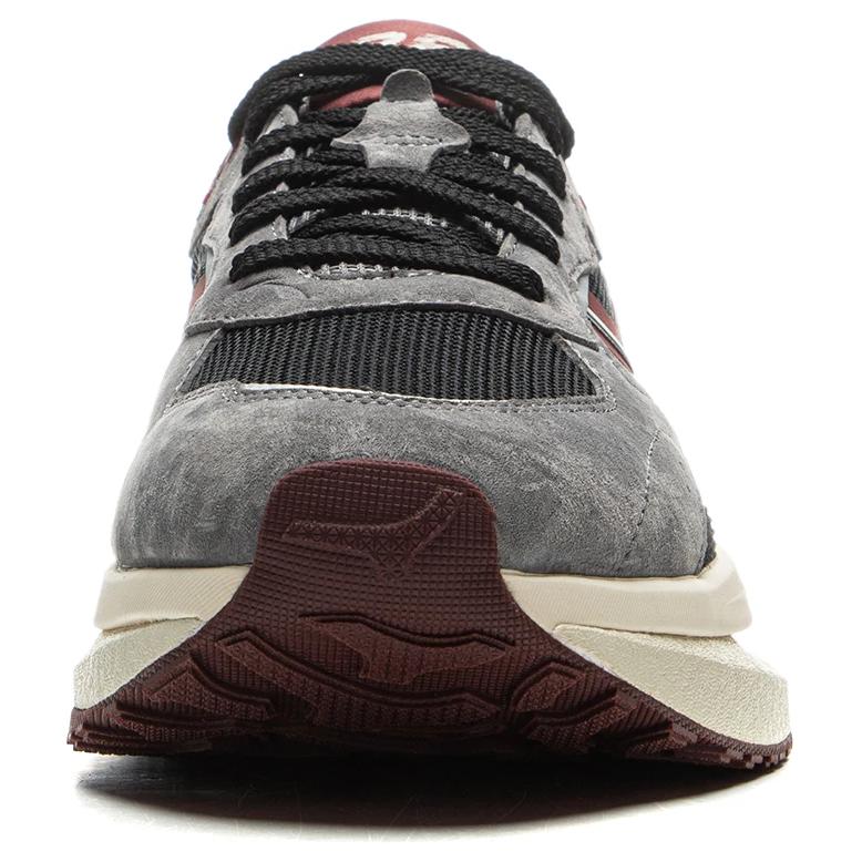 New LiNing Sports Life Collection Anti Slip And Wear Resistant Rebound Low Top Casual Shoes Unisex Gray Black Red AGCU519-3
