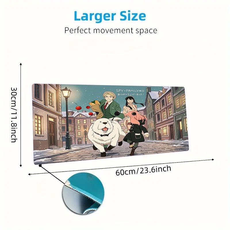 Spy x Family Anime Color Mouse Pad Large Gaming Table Cushion Non-slip Laptop Tablet Big Mousepad XXL Mat Mini PC Playmat With Lock edge