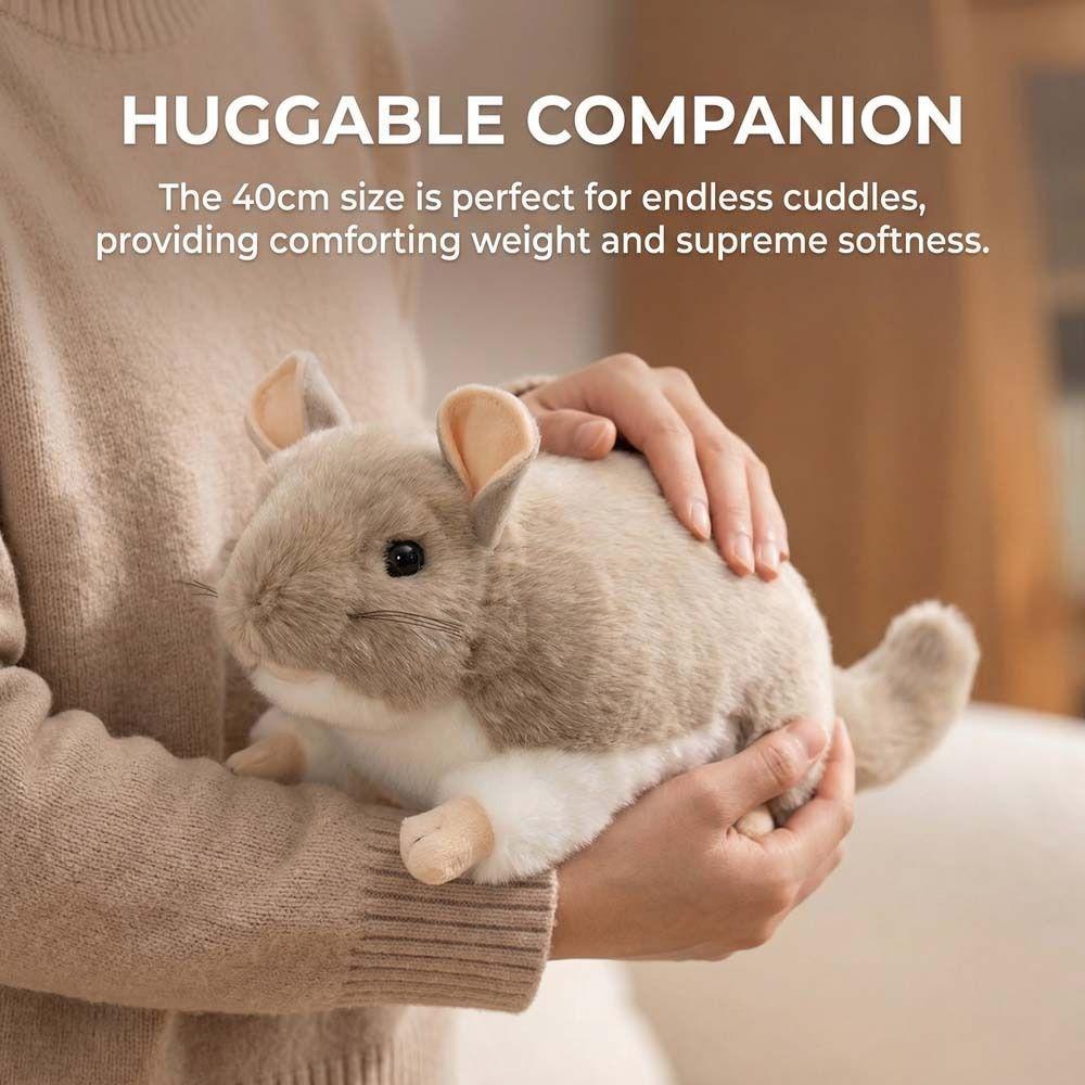 Lifelike Chinchilla Plush Toys Cozy Simulation Rat Doll Totoro Plush Doll  Children Companion