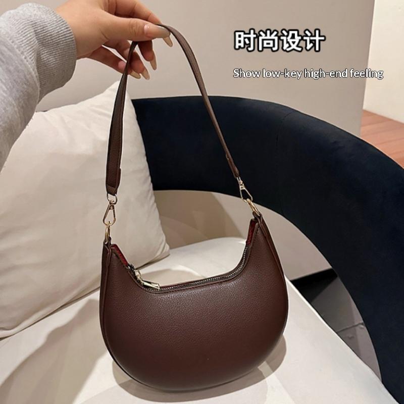Moon Shaped Baseball Bag High-end Scratch-resistant Single Shoulder Bag for Women Shopping Gathering Weekend Trip