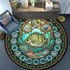 Marine Life Glass Round Area Rug Under Office Chairs Bedroom Living Room Home Decor