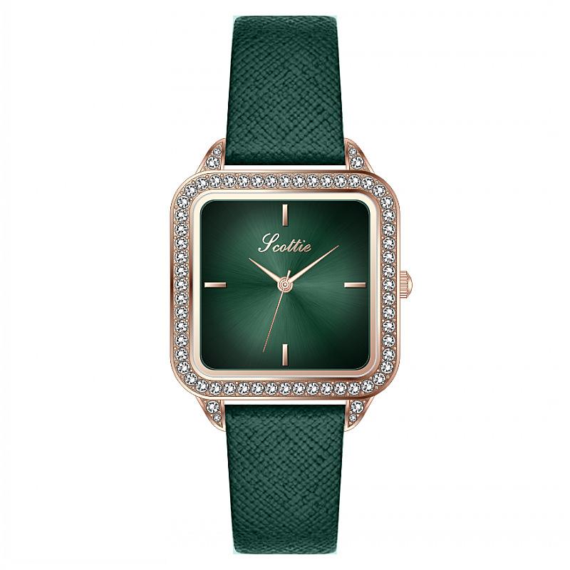 Fashion Watch Female Student Simple Square Dial Diamond Women'S Watch Temperament Belt