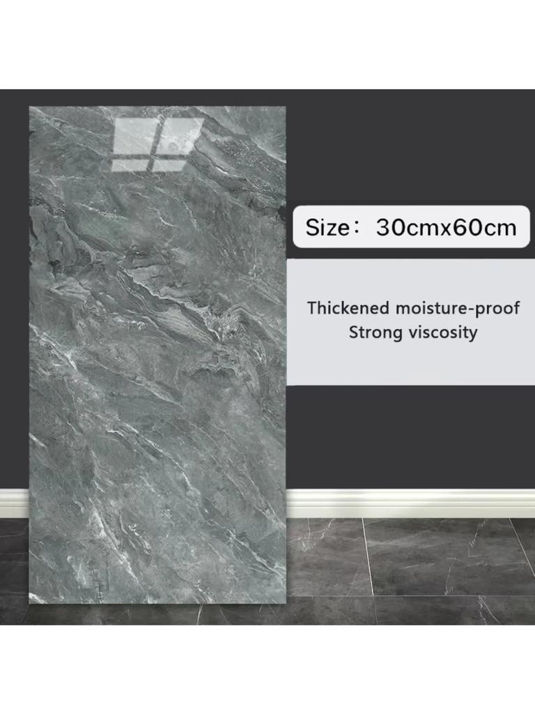 20/10Pcs Self-adhesive Marble Tiles Sticker Waterproof 30cmx60cm Tiles Floor Stickers PVC Tile Kitchen Bathroom Wall Sticker