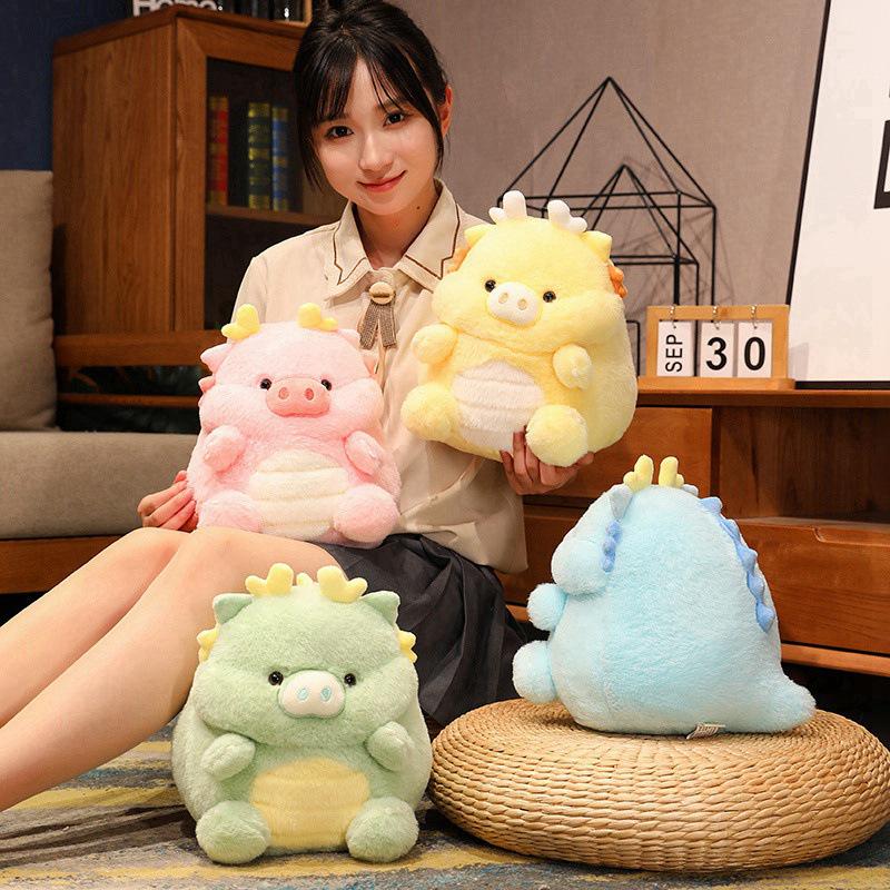 Adorable Dragon Pig Plush Toy: Dragon Baby Cushion Doll Birthday Gift.