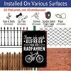 2D Flat 1pc Rustic Metal Wall Art Featuring Bicycle Design with An Inspiring German Cycling Quote - A Durable Aluminium Sign for Mountain Bike
