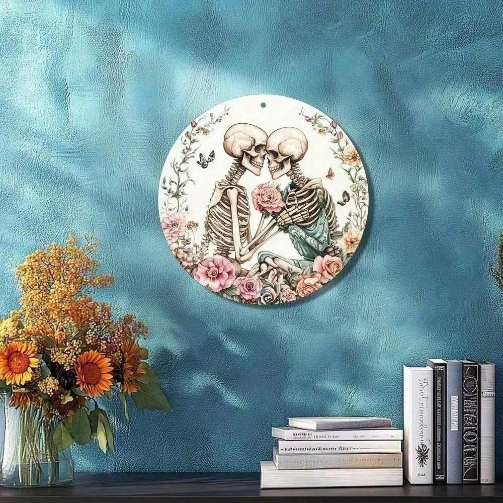 Metal Poster Skull Vintage Gothic Wall Art Home Bar Decor Gift