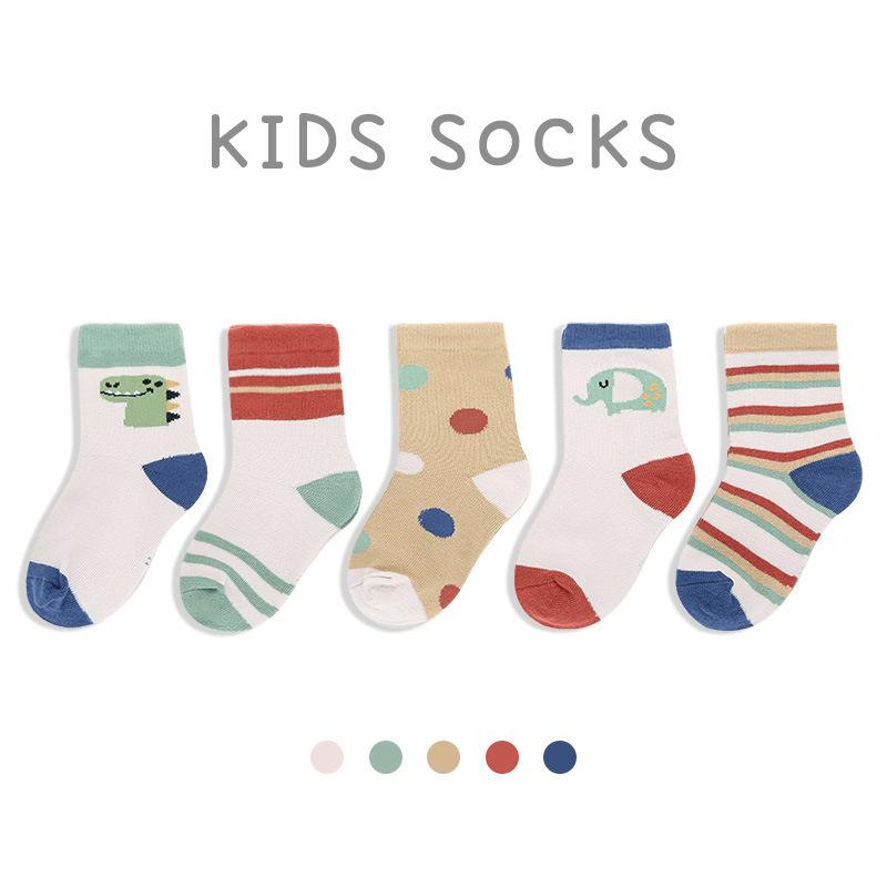 5Pairs/lot Infant Baby Socks Autumn Winter Cotton Socks Lovely Girls Cute Cartoon Flowers Boys Socks Baby Clothes Accessories