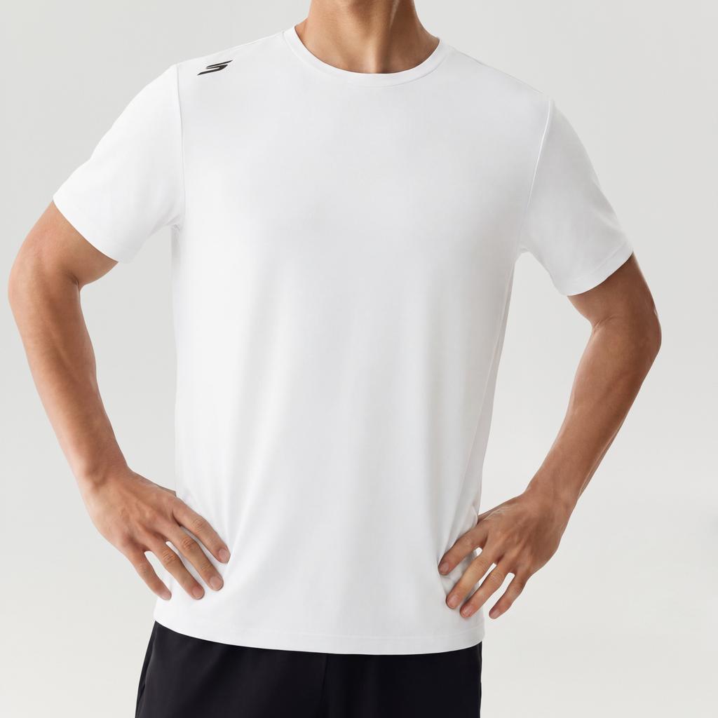 Skechers Breathable Moisture-Wicking Solid Color Pullover T-Shirt Men tops P226M293-0019