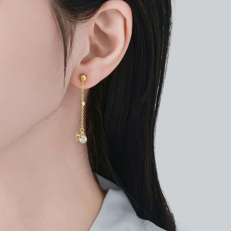 Nádherné Vánoční Náušnice s Třásněmi a Kamínky pro Ženy - Elegantní Zimní Design