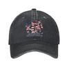 USA Th Anniversary American Baseball Caps Casual Distressed Denim Washed  Sun Cap for Unisex Women Outdoor Adjustable Fit Cap