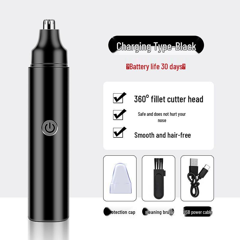 Men s Electric Nose Hair Trimmer - Compact Nasal Hair Remover and Cleaner