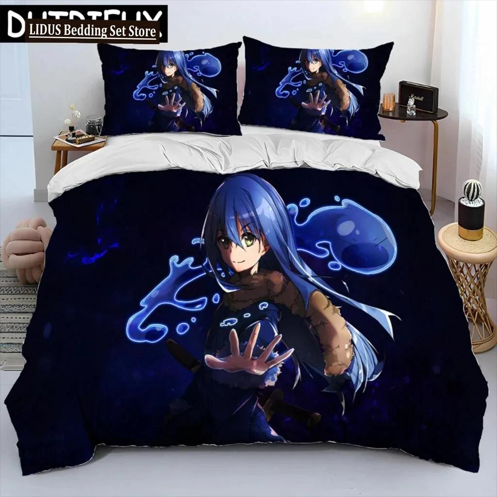 I Got Reincarnated As A Slime Anime Comforter Bedding SetDuvet Cover Bed Set Quilt Cover Pillowcaseking Queen Size Bedding Set