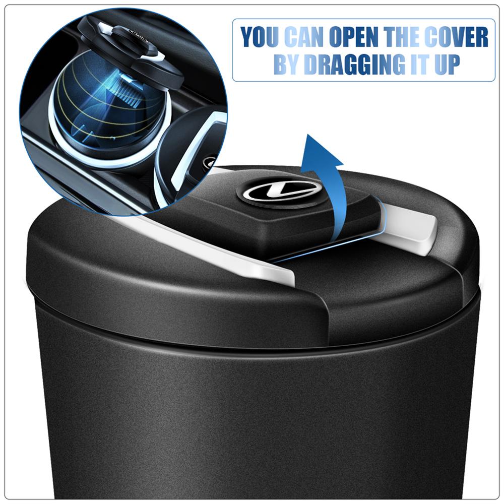 1Pc Car Ashtrays Portable Auto LED Light Cigarette Cigar Ash Cylinder For Lexus RX NX LS UX LM LX GX LC RZ IS CT GS RC HS SC LBX