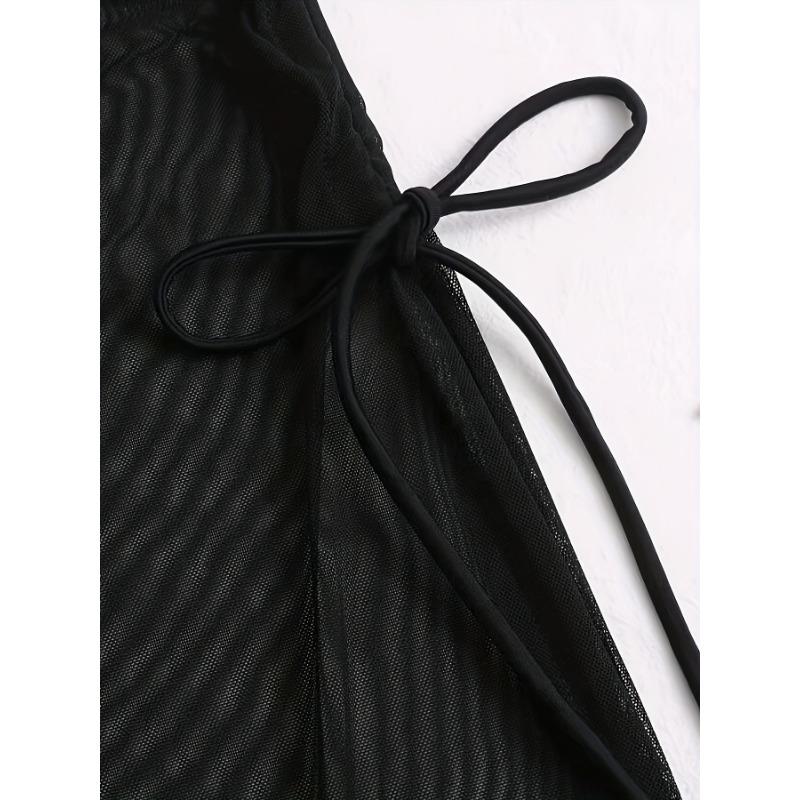 Women'S Sexy Beach Swim Cover-Up - Long Wrap Dress with Side Slit, Vacation - Adjustable Fit Wrap Dress, Bathing Suit Cover Up