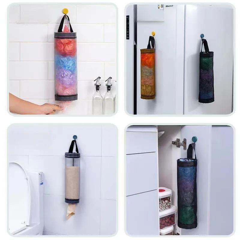 1Pcs Wall Mounted Storage Bag Pockets Shelf Tote Rack Bag Clear Hanging Purse Handbag Organizer Storage Holder Wardrobe Closets