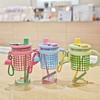 Plastic Dopamine Straw Cup Leak-proof Handle Water Bottle Fashion Water Cup for Women Men